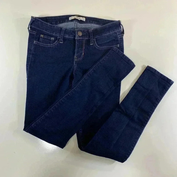 Hollister Skinny Dark Blue Jeans Women's Size 0S 0 Short Petite Jegging - Picture 2 of 11